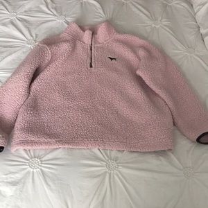 Victoria secret pink quarter zip Sherpa